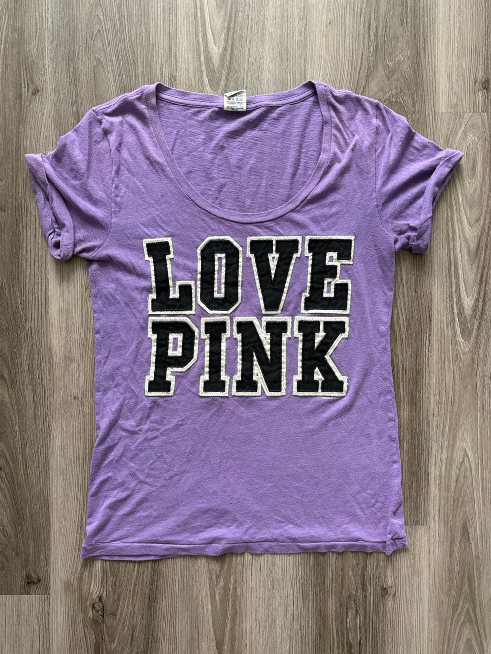 PINK Victoria's Secret Purple "LOVE PINK" Graphic Tee